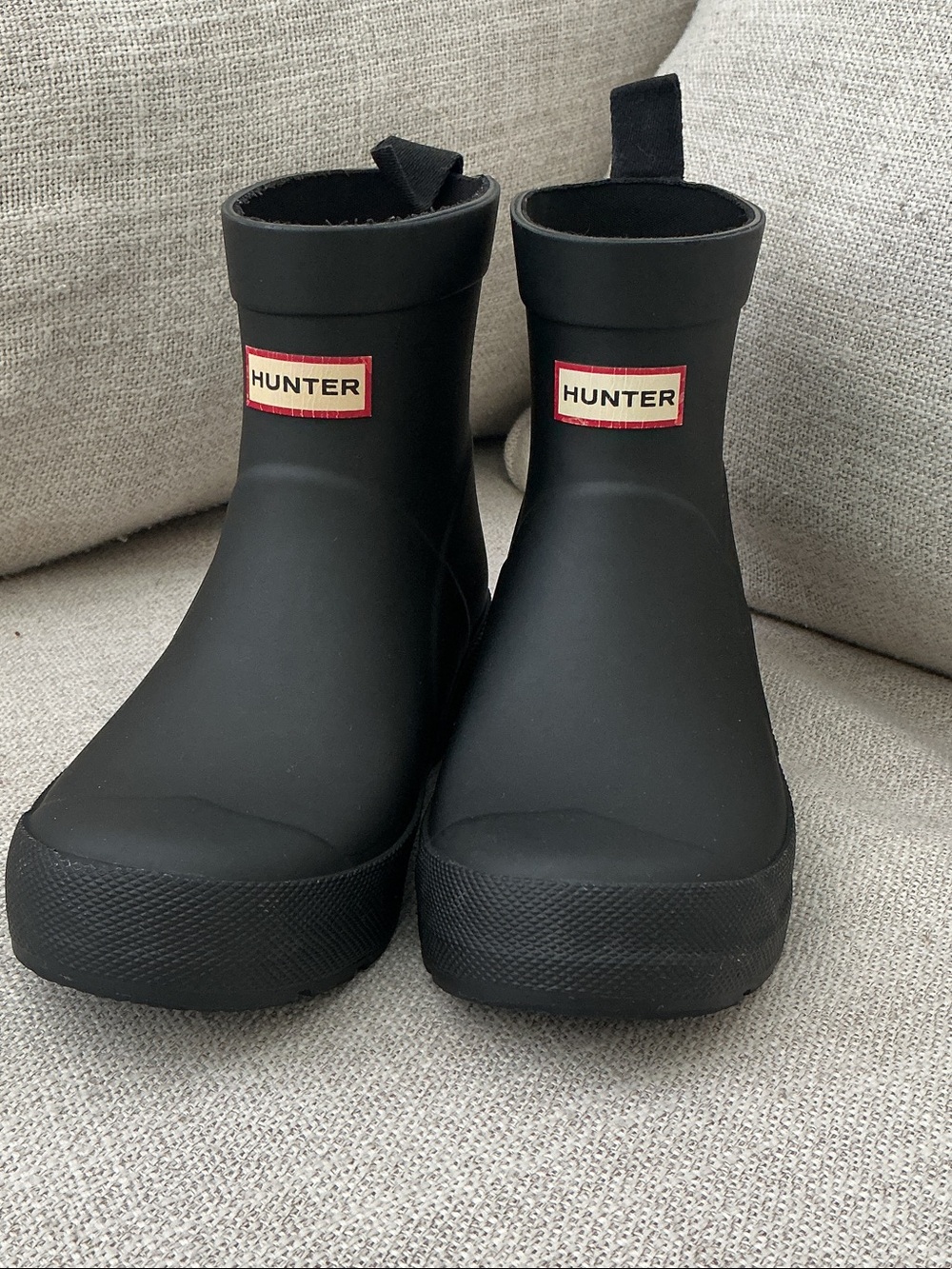 Hunter Kids Black Short Waterproof Rain Boots